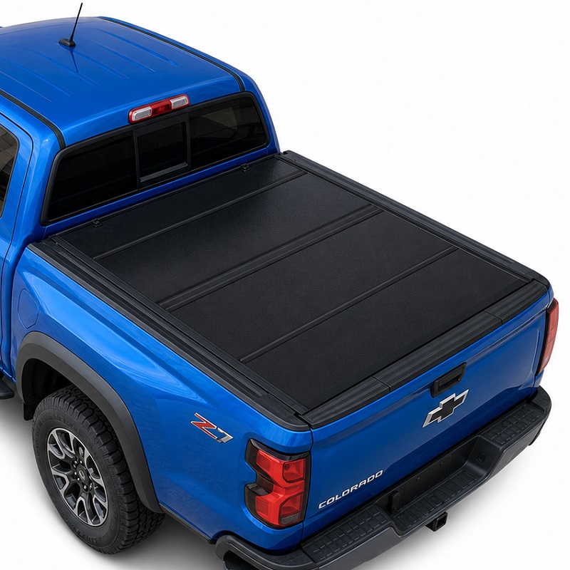 Low Profile Hard Quad-Fold Tonneau Cover para sa Chevy Colorado