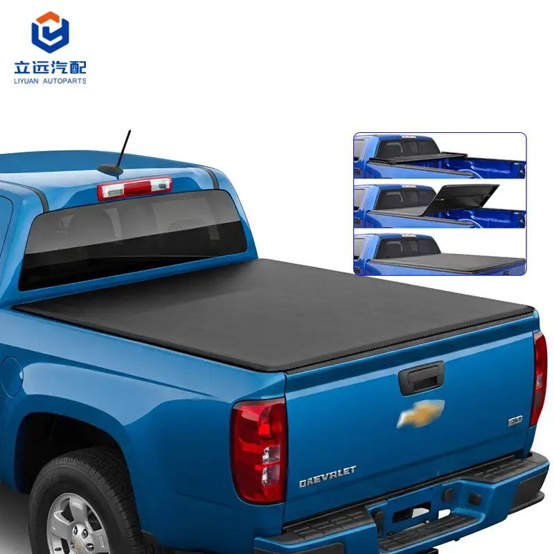 Soft Vinyl Tri-Fold Tonneau Cover para sa GMC Chevrolet